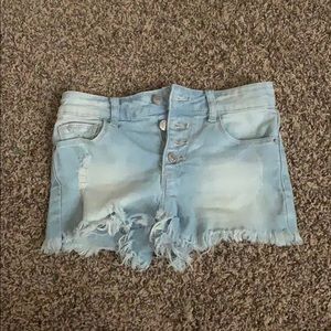 Light wash colored shorts